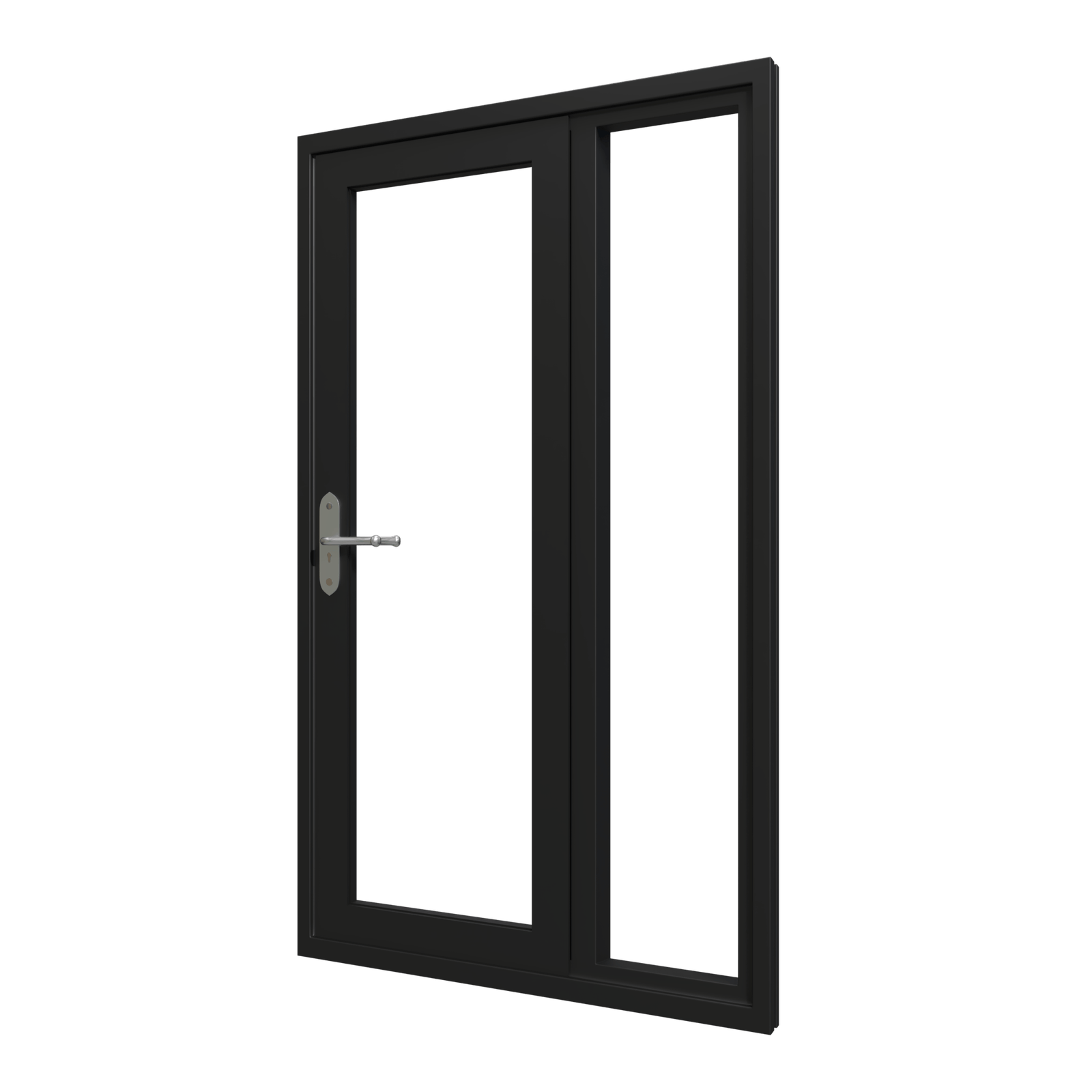 Aluminium draaikiepdeuren met zijlicht rechts
