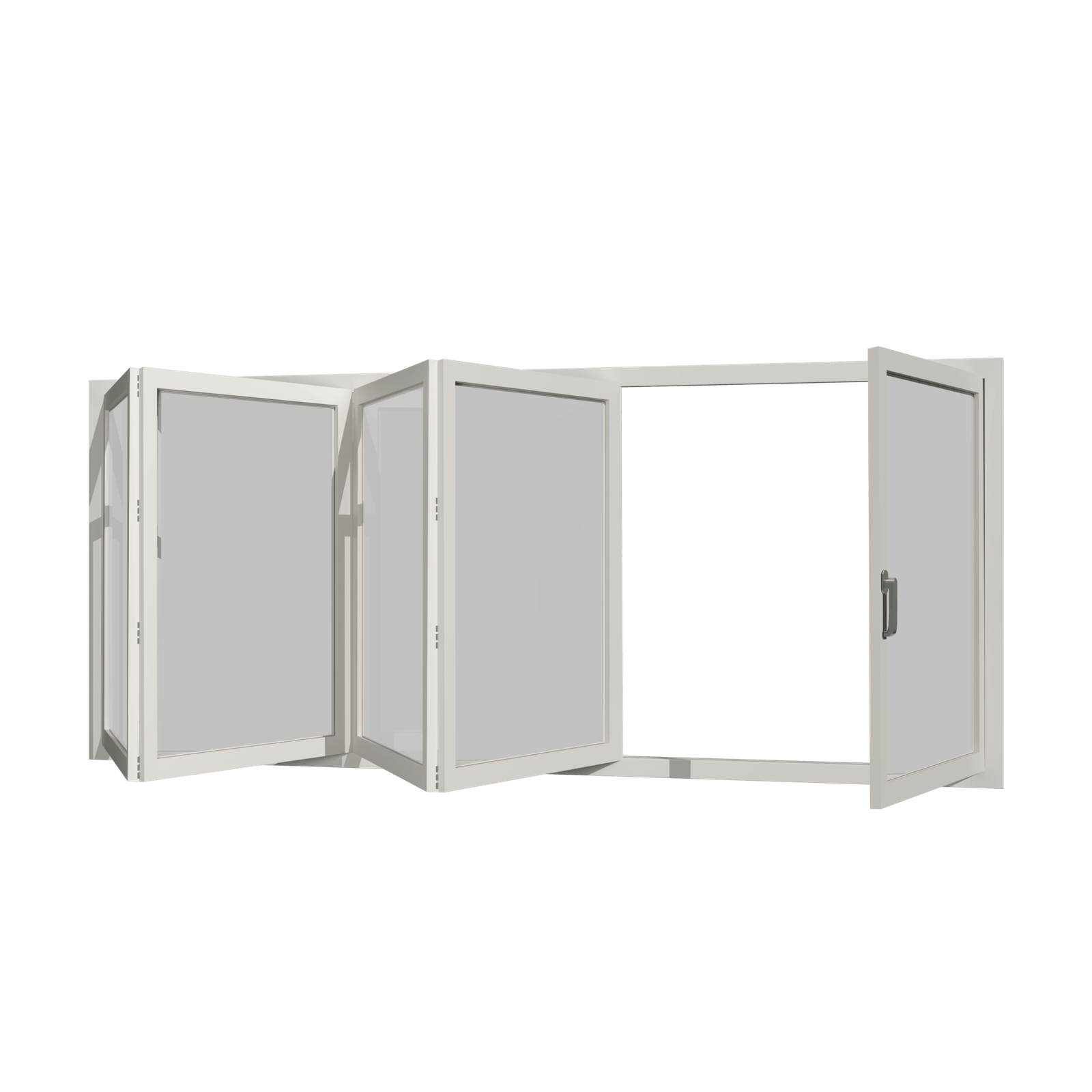 Aluminium harmonicadeuren 5 vakken
