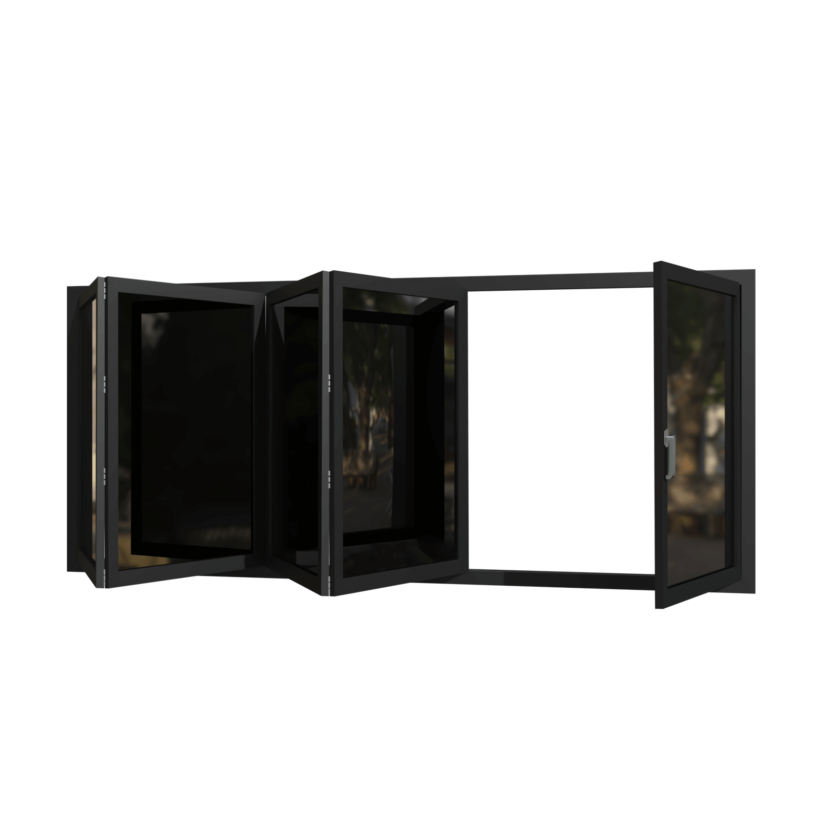 Aluminium harmonicadeuren 5 vakken - Afbeelding 2